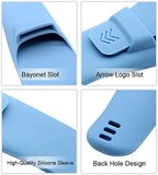 2-Pack Silicone Razor Case, Portable Soft Shaver Cover Bag Protector, Safety Waterproof Travel Razor Carrying Case (Blue+Grey)