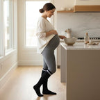 LOOMA Viscose from Bamboo Compression Socks for Women; 15-20mmHg Relief for Swelling, Travel, Nursing & Pregnancy; No-Slip