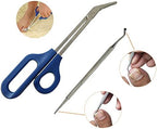 Long Handle Toenail Scissors for Adult Seniors & Easy Reach Long Handled Clipper for Thick Toe Nail with Ingrown Toenail File