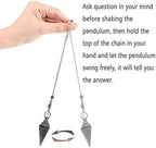 MAIBAOTA Pendulum Crystal, Natural Black Obsidian Crystal Pendulums for Dowsing, Spiritual Pointed Crystals for Witchcraft Supplies, Divination Tools