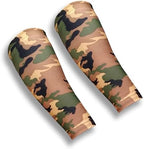 SKINGUARDS Skin Protection Forearm Sleeves + Protects Aging or Thin Skin + UV Protection - Unisex + Made in USA (Pair of Thin Skin Forearm Covers) (Green Camo, Medium-Large)