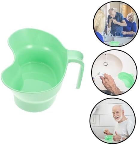 Bathroom Mouth Wash Cup, Portable Oral Care Tooth Brushing Cup, Patient Bed Mouthwash Cup with Handle, Emesis Trays Mouthwash Container, Mouthwash Basin Suitable for Elderly Patients