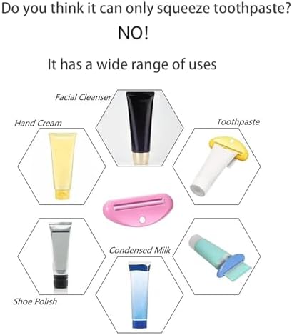 Toothpaste Squeezer, Tube Squeezer Tool Roller, Dispenser Toothpaste Tube Squeezer Tooth Pastetooth Paste Squeeze (4 Colors)