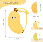 4 Pcs Banana Toothbrush Cover, Banana-Shaped Toothbrush Travel Case with Toothpaste Dispenser, Portable Brush Travel Case for Home Travel Outdoor Camping(Yellow)