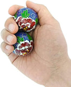 Top Chi Premium Peony Baoding Balls. Chiming Chinese Health Balls for Hand Therapy, Exercise, and Stress Relief (Medium 1.6 Inch)