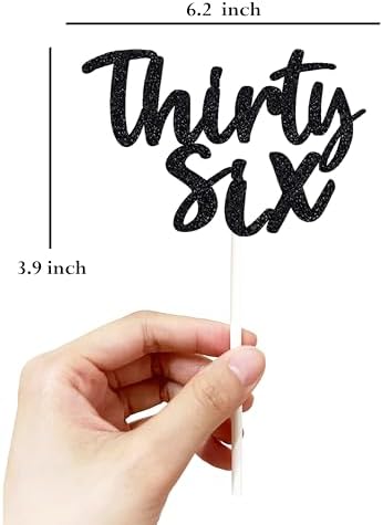 Happy 36th Birthday Cake Topper thirty six Birthday Cake Toppers, 36th Cake Topper for Men,36 Cake Topper For Women, 36th birthday decorations,36th Birthday Cake Topper