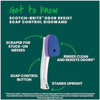 Scotch-Brite Soap Control Odor Resist Non Scratch Dishwand, 1 pack