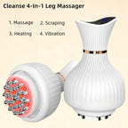 Intelligent 4-in-1 Leg Massager, Portable Rechargeable with Heated Vibration, 19 Levels Speed Adjustable, Compression Massage for Legs, Feet, Knees, Neck & Back