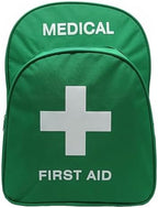 Red Emergency Bag First Aid Backpack Empty Medical First Aid Bag Treatment Trauma Bags for Camping Pet Dog Cat (Green White)