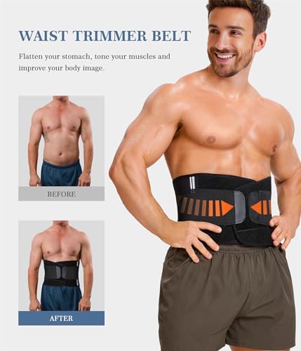 TAILONG Neoprene Waist Trimmer Ab Belt for Men Waist Trainer for Women Corset Slimming Body Shaper Workout Sauna Sweat Band