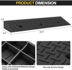 2 Pcs 3.9" Height Rubber Curb Ramp Threshold Ramps,3.9" H 38.5" L 9.5" W.Heavy Loading 3 Tons(6600 LB) Capacity,Car Slope for Driveway Dock Bike Vehicle Warehouse Motorcycle (3.9" H)
