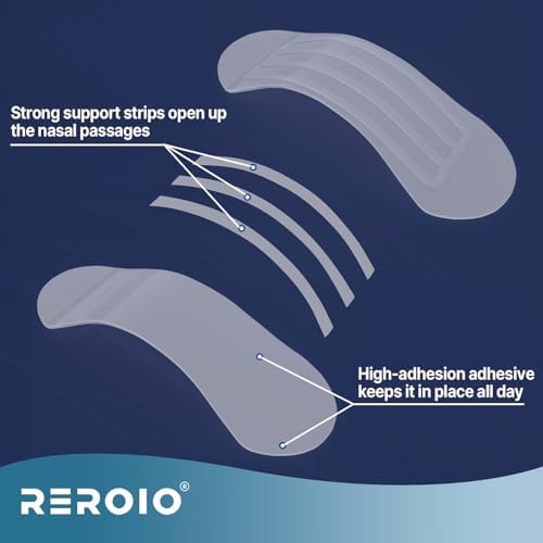 Nasal Strips for Snoring – Comfortable Nose Strips for Breathing,Anti Snoring Devices,Skin-Friendly Snoring Solution for Better Airflow & Restful Sleep