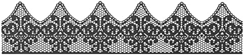 Art-Sweet Premade Cake Lace - Ready to Use Edible Cake Lace Decoration - Sugar Decorations for Cakes - Edible Ribbon - Incl.3 pieces (Black)