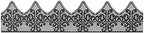 Art-Sweet Premade Cake Lace - Ready to Use Edible Cake Lace Decoration - Sugar Decorations for Cakes - Edible Ribbon - Incl.3 pieces (Black)