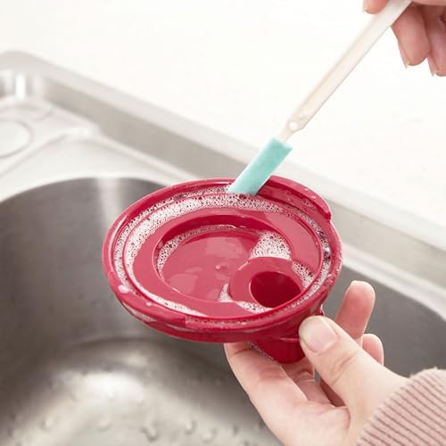 8Pcs Multi-Functional Crevice Cleaning Brush Set - Cup Lid Gap Cleaner, Bottle & Nipple Detail Brush, Long Handle Kitchen Sink & Groove Scrubber for Home Use
