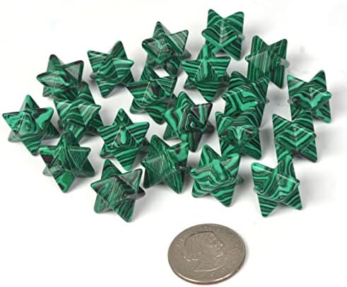 Healing Carved Gemstone Crystal Merkaba Star 25mm Sacred Geometry Chakra Stone