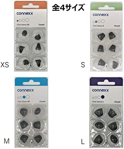 FCS Pack of 6 Click Sleeve for Siemens Signia Run Click-CIC/ITC (Closed-Extra Small).