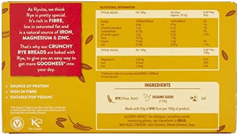 RYVITA Sesame Seed Crispbread Cmp, 250 GR