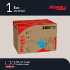 WypAll GeneralClean L20 Cloths Medium Cleaning Wipes (34607), Brag Box, Bulk Paper Wipers, White (1 Pack of 176 Sheets, 176 Sheet Total)