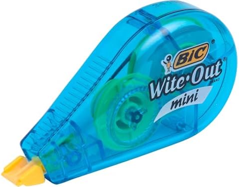 BIC Wite-Out Mini Correction Tape, White, No Dry Time, Long Lasting, 6-Count
