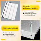 Height Adjustable Door ramp, Ramp for 3", 5.0" to 6.3" Rise Steps, Heavy Duty Front Door ramp for Elderly wheelchairs/Walkers/Scooters(27.6" L*37.4" W, Alloy Iron, 36LBs, Max 800LBs).