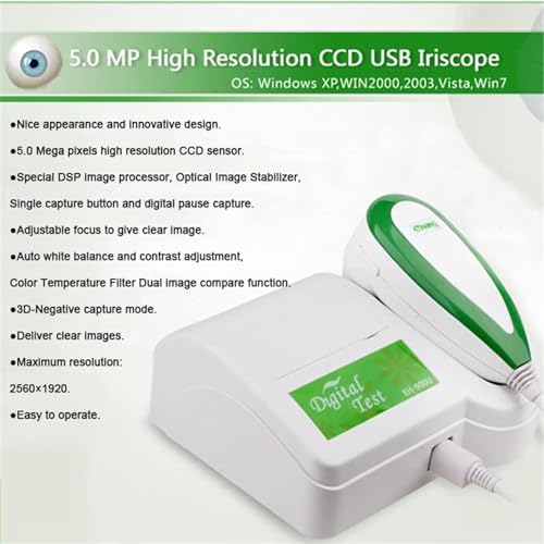 Iridology Camera, Iris Analysis Camera Eye Iridology Camera Led Illuminator Auto Eye Iridology Camera with Professional Software