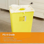 McKesson Prevent Sharps Container for Chemotherapy Waste, Premium - PG-II, Plastic, Vertical Entry, Hinged Lid - Yellow, 18 gal, 13 in x 17 3/10 in x 24 3/5 in, 1 Count