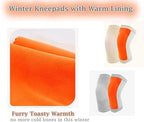 Thermal Knee Warmer with Warm Lining Stretch Knit Arthritic Knee Sleeves Night Sleep Knee Wrap Pad Brace Support Band
