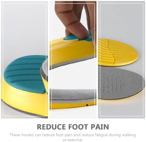 DOITOOL Shock-Absorbing Eva Insoles Breathable Inner Heightening Shoe Pads Thickened Sports Shoe Cushions for Running Men and Women Size 35-40