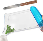 Medarchitect Right Hand Pill Counting Tray with Spatula (Clear - Wood Handle)