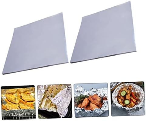 Didiseaon 50sheets Convenient Foil Sheets of Tin Foil Oven Paper Baking Paper Household Use Non-stick