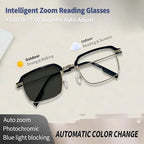 Auto Adjusting HD Reading Glasses, Frameless Smart Zoom Reading Glasses For Men & Women, Auto Focus Glasses Self Adjusting