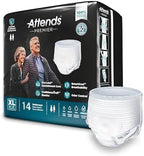 Attends Premier Adult Incontinence SmartCool® Underwear, X-Large (58-68"), [14 Count] - Overnight Absorbency for Men and Women, Disposable Pull-On Diapers with Tear-Away Sides, ALI-UW40