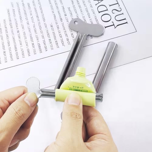 6 Pcs Toothpaste Squeezer, Metal Tube Squeezers, Stainless Steel Toothpaste Keys Roller Tube, Manual Dispenser Roller Tube Wringer for Toothpaste Paint,Cream, Cosmetic and Hair Dye(Silver)