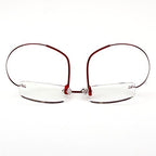 Memory Titanium Stainless Steel Rimless Flexible Reading Glasses