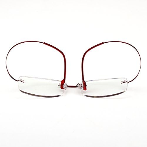Memory Titanium Stainless Steel Rimless Flexible Reading Glasses