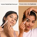 Carmesi Facial Hair Removal Combo with Face Razor + Eyebrow Razor | Painless & Precision Face Hair Removal | for Eyebrows, Upper Lip, Peach Fuzz & Forehead