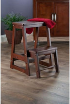 Winsome Beech Wood Double Step Stool, Antique Walnut (94022)