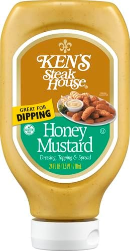 Ken's Steak House Topping and Spread with Squeezable Honey Mustard Dressing, 24 Fluid Ounce