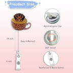 Funny Dog Badge Reel Retractable Cute Coffee Badges Holder Accessories Funny ID Clip for Nursing Doctor Student Teacher Healthcare Medical Work Assistant MA CNA Gifts