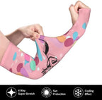 Happy Easter Bunny Rabbit Arm Sleeves Cute Easter Eggs Cooling Sun Protection Sports Sleeves for Men Women