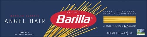 Barilla Angel Hair Pasta, 16 oz. Box - Non-GMO Pasta Made with Durum Wheat Semolina - Kosher Certified Pasta (Pack of 4)