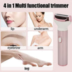 4 in 1 Hair Trimmer, Women Multi Functional Trimmer, Portable Painless Cordless Electric Hair Trimmer, Rechargeable Ladies Epilator for Eyebrow Beard Nose Body Hair