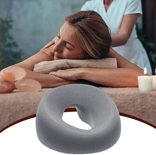Face Down Pillow - Soft Cotton Napping Pillow Prone Cushion Face Pillows Breathable Headrest Faces Cushions Adjustable Memory Foam Stomach Sleeping Pillows Neck Travel Massage Headrest