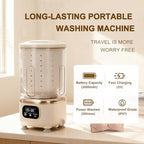 Underwear Washing Machine,Portable Washer & Spin Dryer Combo,Mini Washing Rechargeable Cordless Washing Deep Cleans Small Clothes Small Clothes for Apartment, Dorm, Travel & Hotel Use (2 L capacity)