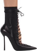 Women's Mesh Sandals Pointed-toe High Heels Lace Up Summer Boots Ballroom Dance Boots Sexy Prom Pump Closed Toe
