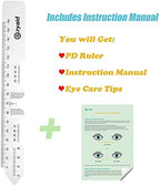 PD Ruler with Instruction Manual - Pupillary Distance Ruler for Pupil Distance Measuring, PD Measurement Tool for Prescription Eyeglasses, Include Eye Care Tips