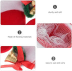 ABOOFAN 8Pcs Christmas Candy Boots Red Santa Candy Cookie Bag Holders Christmas Tree Hanging Ornament Decoration Holiday Presents