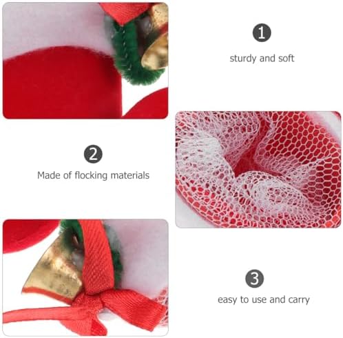 ABOOFAN 8Pcs Christmas Candy Boots Red Santa Candy Cookie Bag Holders Christmas Tree Hanging Ornament Decoration Holiday Presents