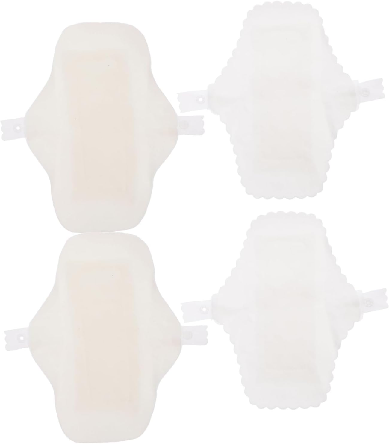 FRCOLOR 4pcs Reusable Menstrual Pads Washable Sanitary Napkin for Women Cotton Panty Liners Leakproof Layer Bulk Pack